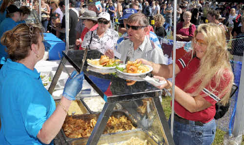 GLORIOUS FOOD: Phenomenal quantities of food were consumed at the festival. GLORIOUS FOOD: Phenomenal quantities of food were consumed at the festival.